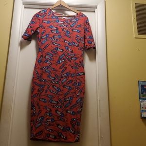 Lularoe Julia dress firecrackers America